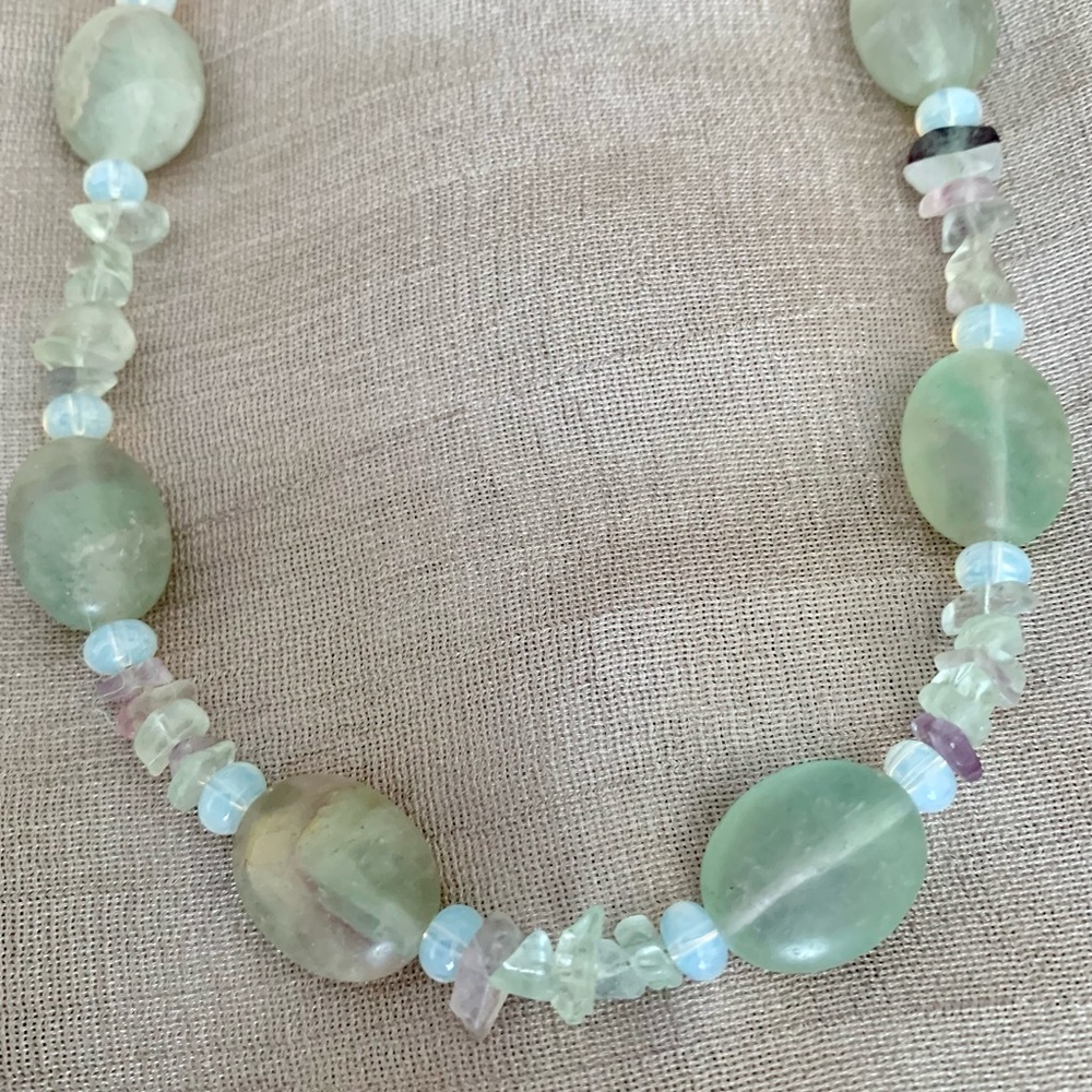 Beautiful fluorite beaded necklace